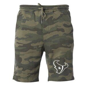 NEW Houston Texans Fleece Sweat Shorts Pants FOREST WOODLAND CAMO